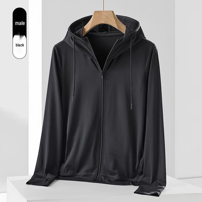 UPF50+ Knitted Hooded Sun Protection Clothing for Men and Women