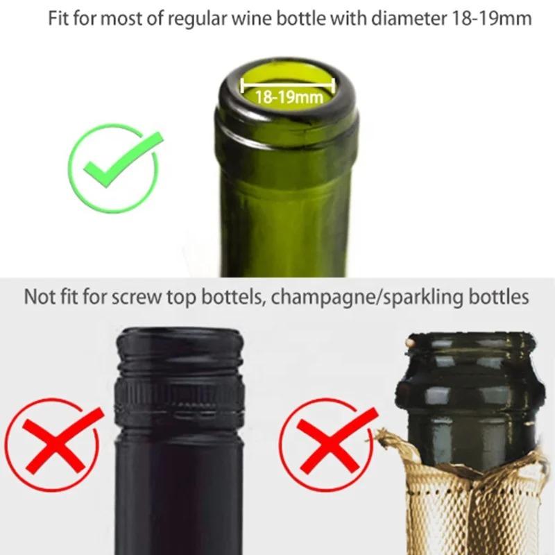 Reusable Vacuum Silicone Wine Bottle Stopper with Twist Lock Leak-proof Champagne Cap Wine Bottle Plug for Keep Fresh Bar Tools