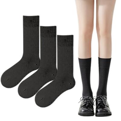 Černé a bílé ponožky na jaro a běžné kotníkové sety párů černé [AQshop] [Hladká, vysoce hustá bavlna] ženy, škola, business, práce,