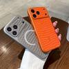 Crocodile Leather For  Magnetic Phone Case For For Iphone 17 16 15 14 13 Pro Max Instantly Change Large Window Cover