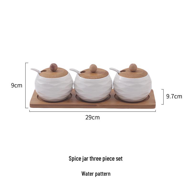 Ceramic Spice Jar 3-Piece Set