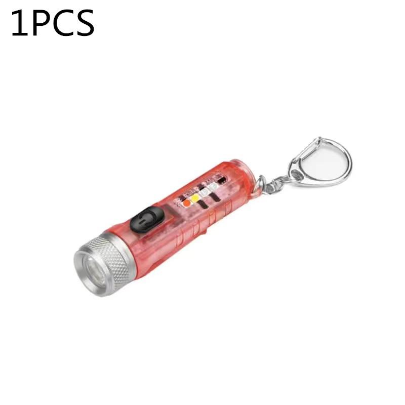 Multi-mode Mini LED Flashlight TYPE-C Fast Charge Waterproof Fluorescent Belt Clip Warning Camping Magnetic Flashlight