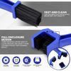 Bike Chain Cleaner Bicycle Motorcycle Chain Cleaning Brush Dual Heads Cycling Cleaning Kit Chain Cleaner Scrubber Tool Kit