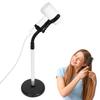 Suction Cup Hair Dryer Stand 360° Rotating Adjustable Height Countertop Blower Holder for Bathroom Vanity Makeup Room