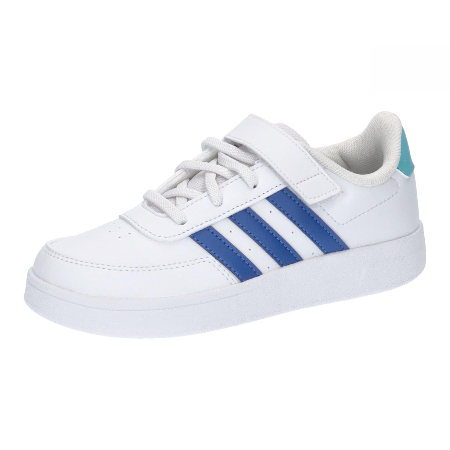 

Adidas Breaknet Lifestyle Court Sneakers with Elastic Lace and Top Sizes Footwear Royal Aqua Kids Strap, 17-25.5cm, LSJ08, White/Team Blue/Light