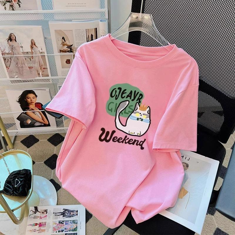 Sommer Kinder Erwachsene Mode Schmetterlingsdruck Kurzarm T-Shirt Outdoor Lässig O-Ausschnitt Übergroß Damen T-Shirts Top Mädchen Kleidung