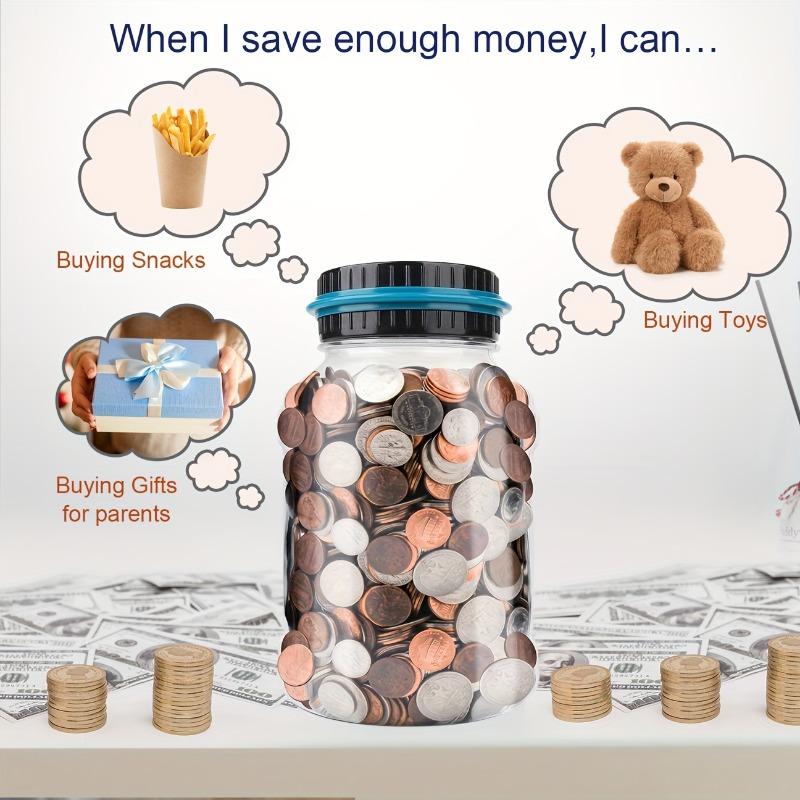 Coin Piggy Bank Saving Jar, Coin Counter with LCD Display Large Capacity Money Saving Box for All US Coins
