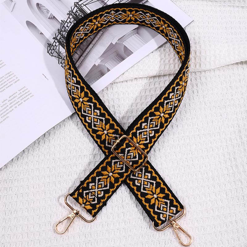 Adjustable Wide Bag Strap Crossbody Shoulder Bag Strap National Style Embroidery Diy Replacement Handles Bag Accessories