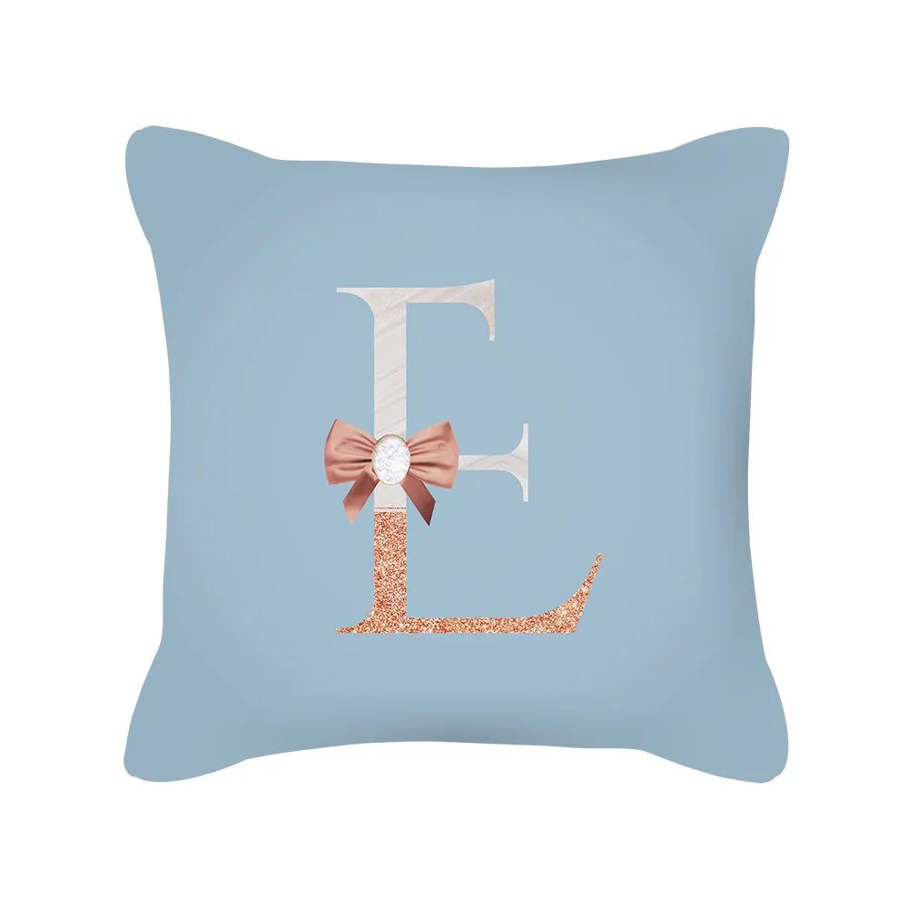Letter Cushion Cover Alphabet English Pillow Home Decor