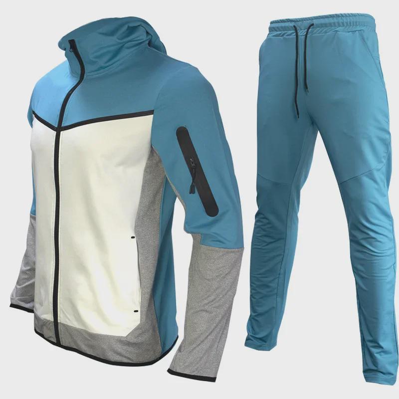 European Men's Spring/Autumn Trendy Jogging Suits - Two-Piece Sweatshirt Set