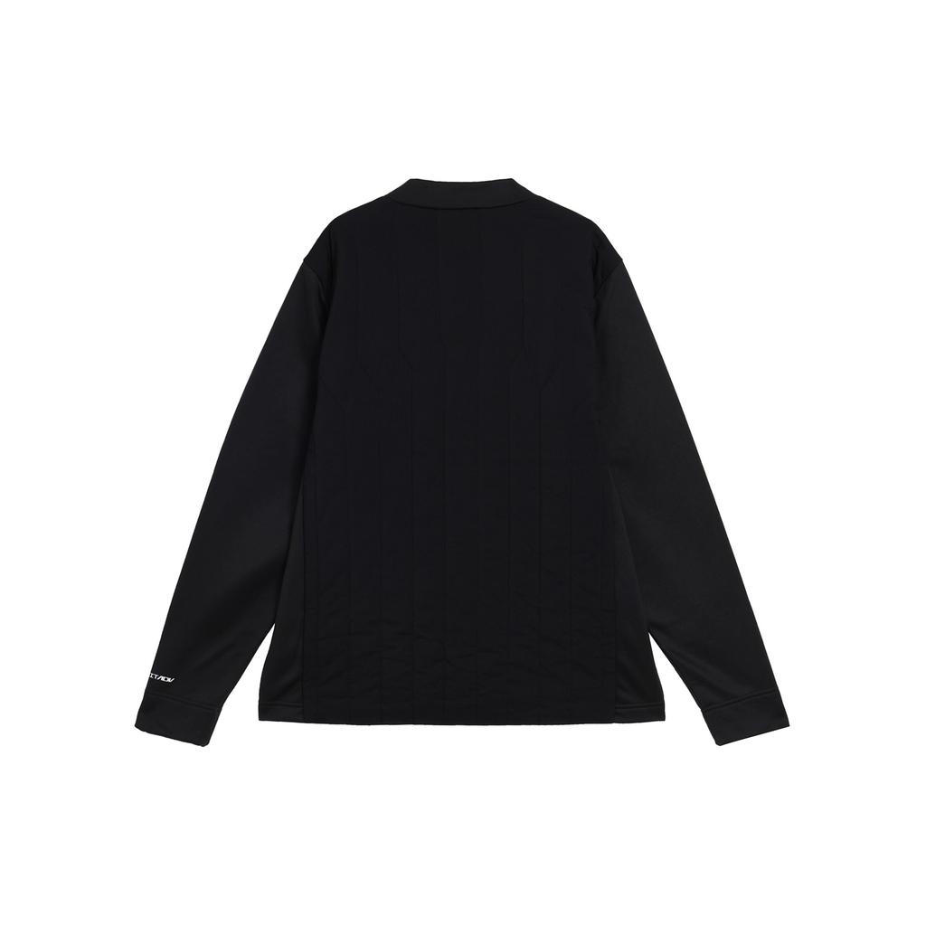 Nike Solid Logo Print Spliced Zip Jacket Men Outerwear Black DN1954-010