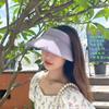 New Sun Hat Women's Sun Protection Hat Adjustable Empty Top Large Brim Summer Outdoor Foldable Sun Hat