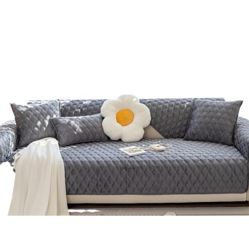Dutch Fleece Sofa Cushion, Winter And Winter Non-Slip Seat Cushion, European Sofa Cover  New Thickened High-End Cover