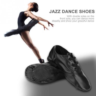 Split Sole Jazz Shoes Rumba Latin Dance Shoes Leather Flats Adult Dancewear Soft Sole Dancing Shoes for Men Women