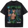 Hot Anime YuYu Hakusho Yuusuke Urameshi Graphic Tee Men Women Clothing Washed Cotton Tshirt Casual T-shirt Harajuku Male T Shirt