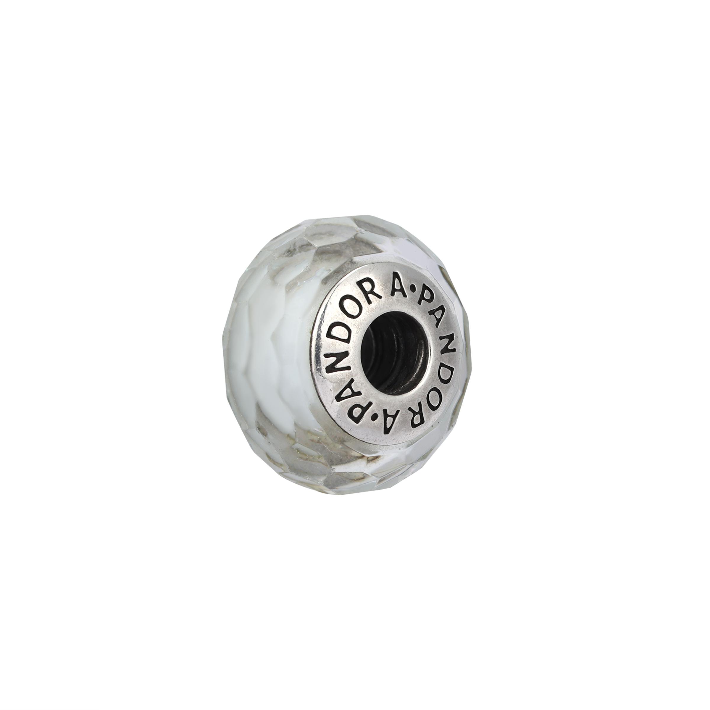 Pandora Murano Frosted Mint Sparkling Glass Charm Women Charm Silver 791656 Box