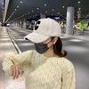 Women's Winter Lamb Wool Baseball Cap with Embroidered 'C', Duckbill Brim, Korean Style
