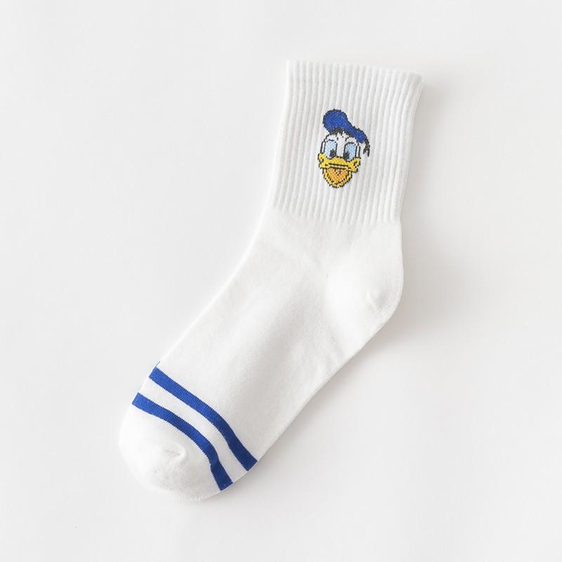 Socks women's medium tube socks, Korean cartoon cute and sweet Korean version of stockings cotton socks college style student socks women