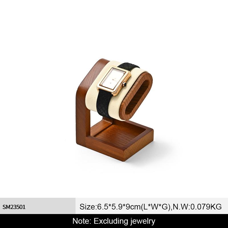 Solid Wood Watches Display Stands Base Watch Necklace Bracelet Organizer Rack Bangle Scrunchie Headband Showcase Stands