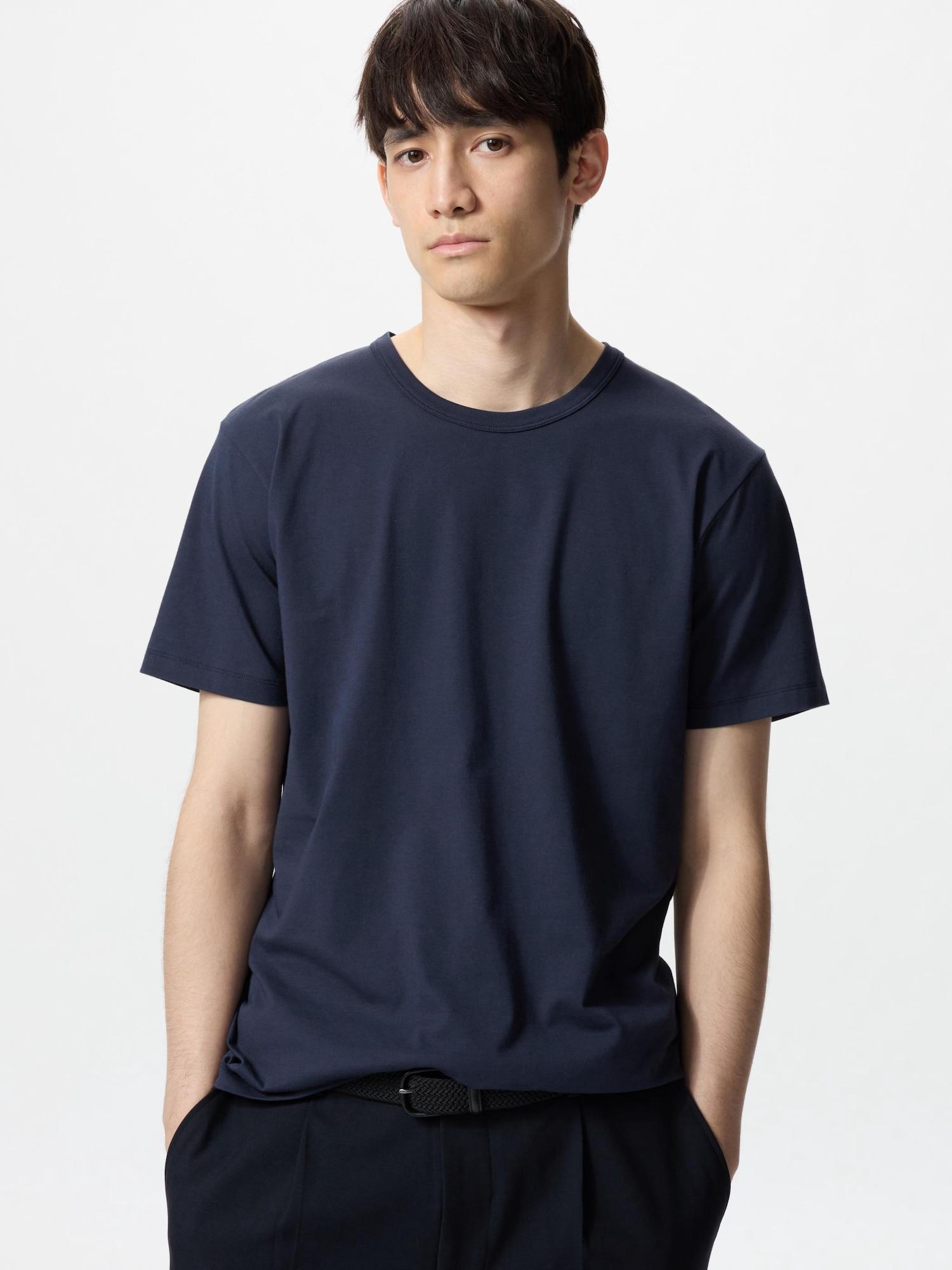 

Футболка Uniqlo Japan Air RhyThm CoTTon с круглым вырезом и коротким рукавом 69 NAVY/L
