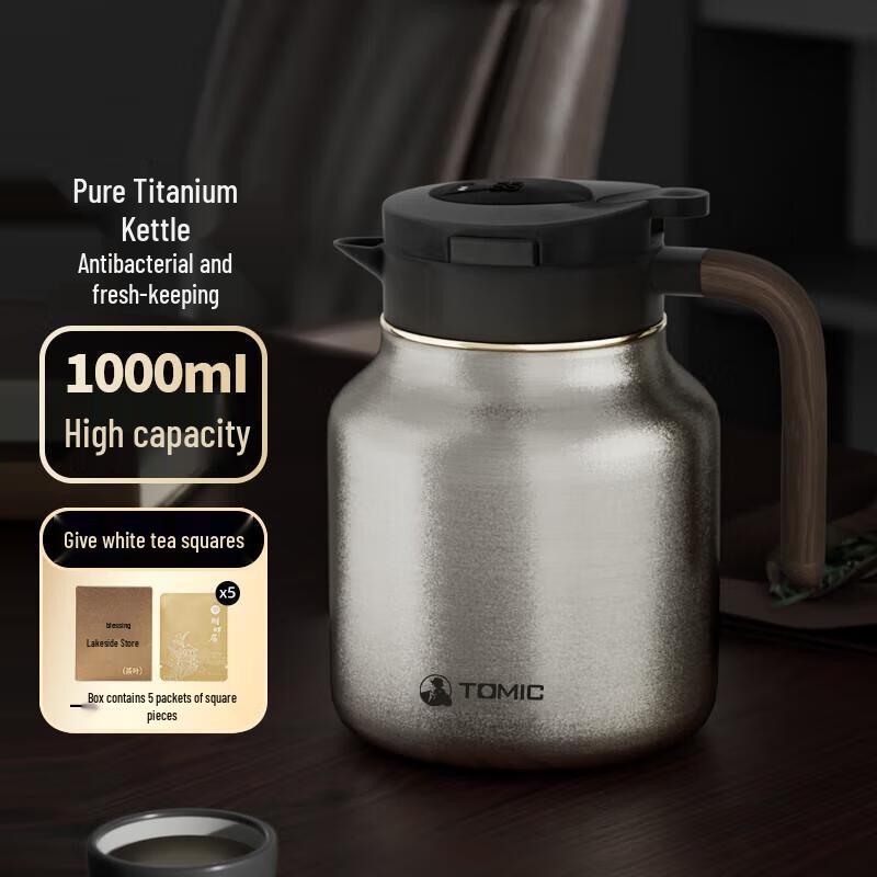 TEMBEK 1L Insulated 304 Stainless Steel Tea Pot Thermos