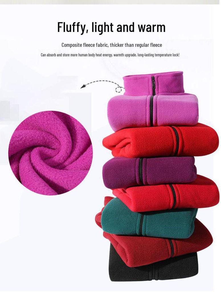 Doppelseitiger Fleece-Mantel für Damen - Sweatshirt mit Fleece-Futter für Mütter und Senioren (Frühling, Herbst, Winter).