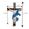 Risen Christ/The Holy Cross Perfect for Home/Prayer Room/Gifting & Decoration ( 6 X 11.5 X 18.5 Inch ) ((Blue))
