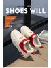 2025 Men's & Kids' Trendy Sports Shoes: Breathable Velcro White Shoes for Autumn