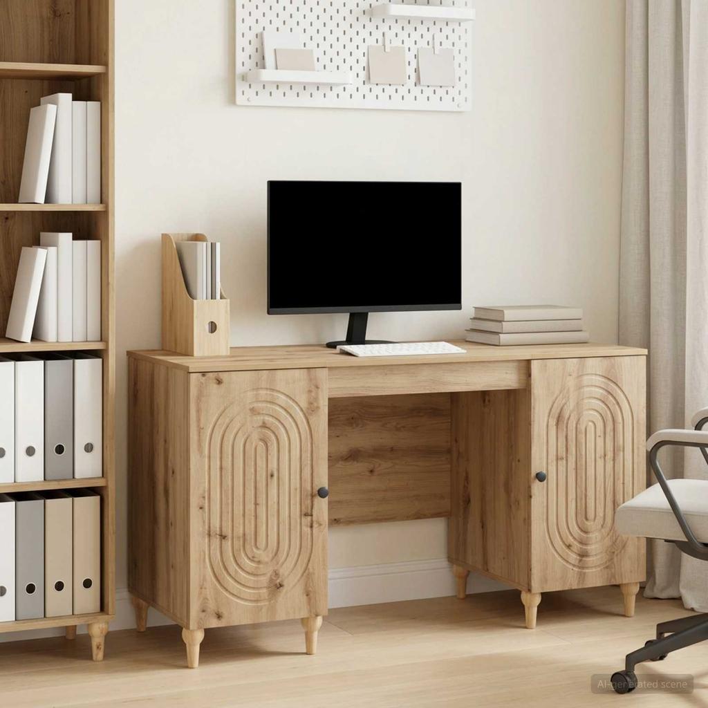 Artisan Oak Desk 142.5 x 50 x 75 cm Particleboard