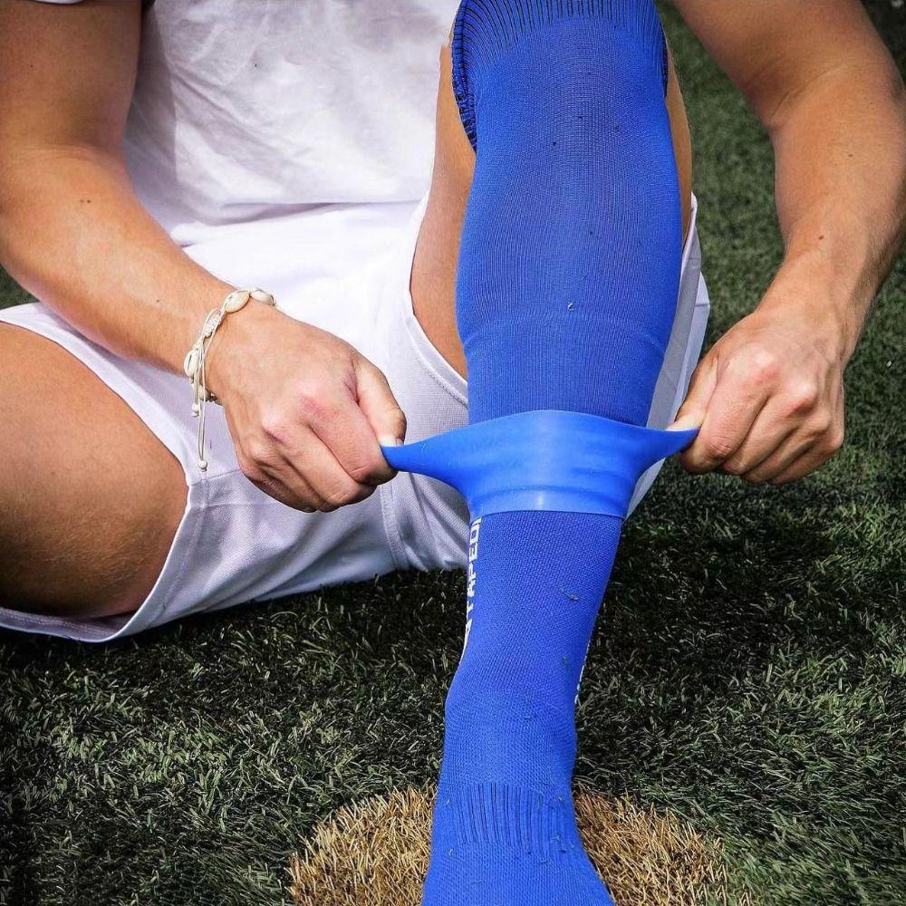 1 Pair Elastic Soccer Shin Guard Soft Silicone Shin Guard Strap Silicone Shin Band Football Game