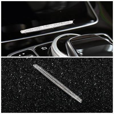 For Mercedes Benz E Class W213 2016- Central Console Water Cup Holder Cover Button Switch Trim Crystal Diamond