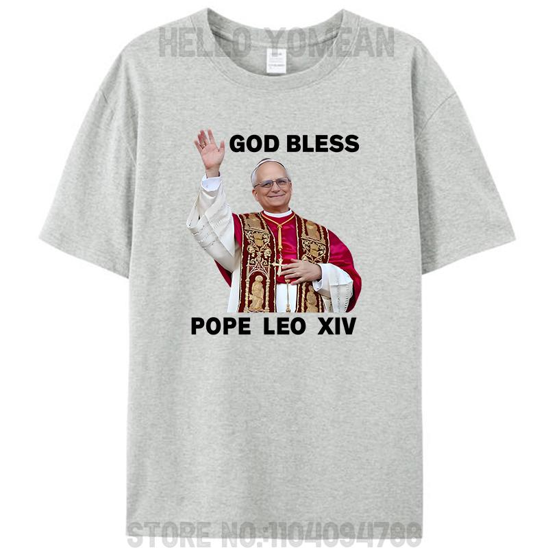 God Bless Pope LEO XIV Tee Gifts Unisex Women Men's Cotton T-Shirt Tops