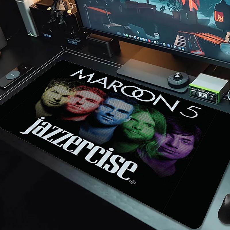Band Maroon 5 Color Mouse Pad Large Gaming Table Cushion Non-slip Laptop Tablet Big Mousepad XXL Mat Mini PC Playmat With Lock edge