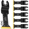 6 Pcs 68 Mm Oscillating Tool Accessories Multi Tool Blades Oscillating Saw Blades Titanium Bi Metal Saw Blade for Wood Metal Aluminum Sheet