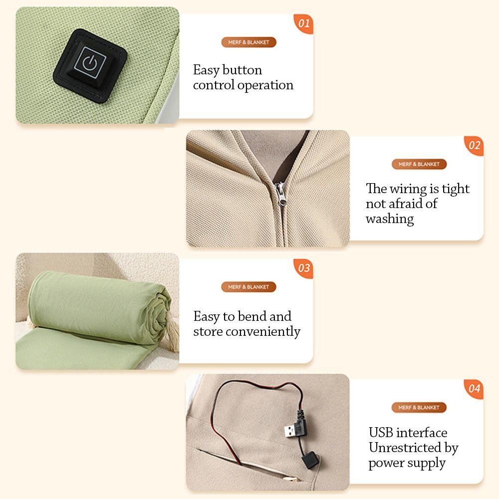 Wearable Shawl Blanket Washable Heating Lap Blanket Household Heating Cloak for Winter