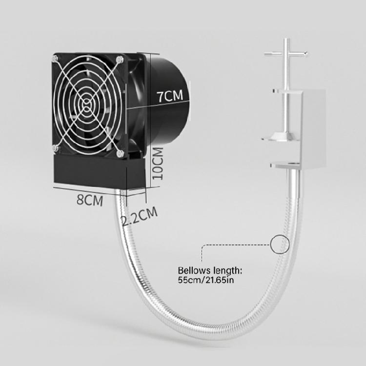 Solider ABS-Lüfter mit Metallgitterabdeckung 8cm Kanalanschluss 3 Geschwindigkeitsstufenregelung zur Verbesserung der Luftqualität in der Werkstatt