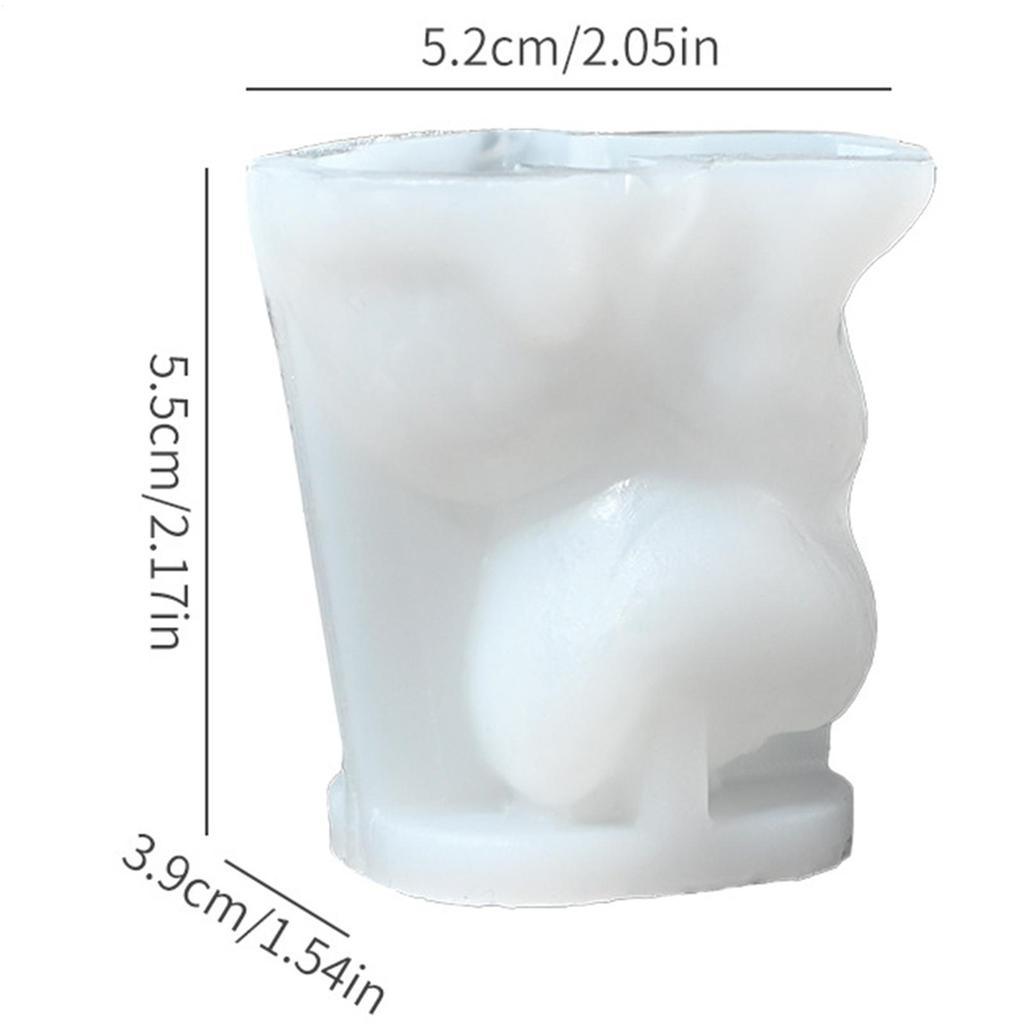 Cute Animal Candle Molds Three-Dimensional Silicone Casting Molds Epoxy Resin Moulds Reusable Plaster Moulds for Wedding Home