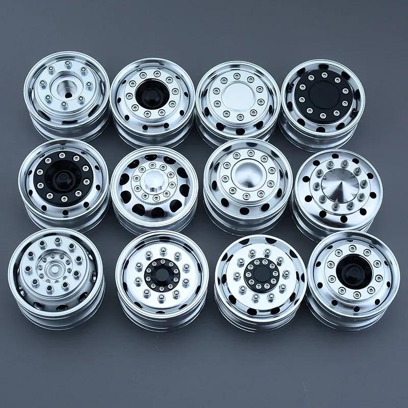 2pcs RC Truck Metal 20mm/25mm Width Wheel Drive/Bearing Hub Rim for 1/14 Tamiya SCANIA 770S 56368 VOLVO ACTROS MAN Model Car