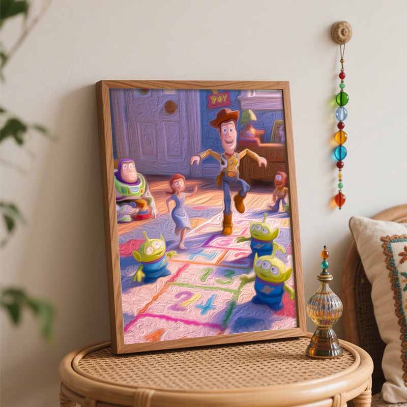 Disney Toy Story Digital Oil Painting Art Kit Handmade Coloring Painting Home Decor