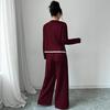 Chic Red Slimming Women's Suit: French-Korean Style