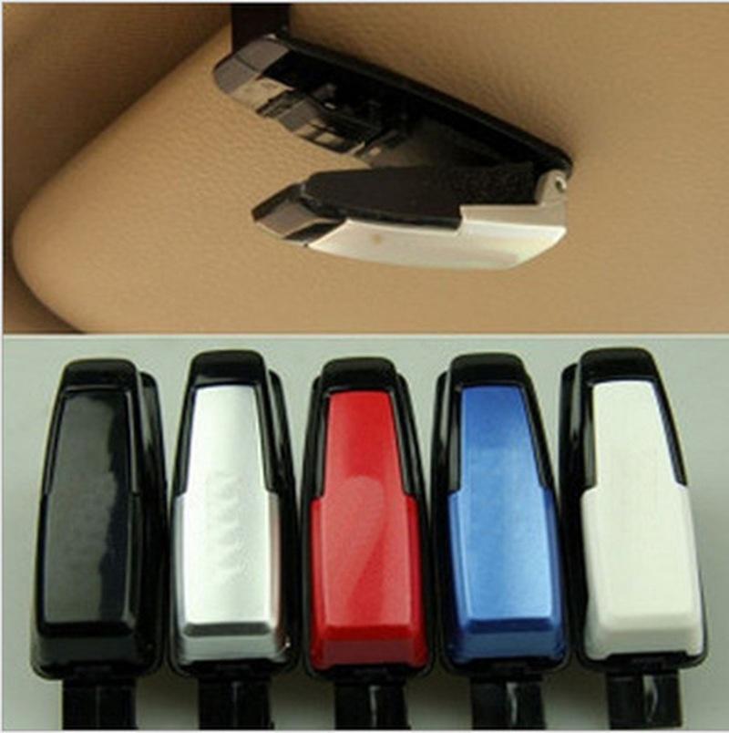 Fit Sun Visor Portable Car Sunglasses Eye Glasses Ticket Card Pen Holder Clip Cases Random Color
