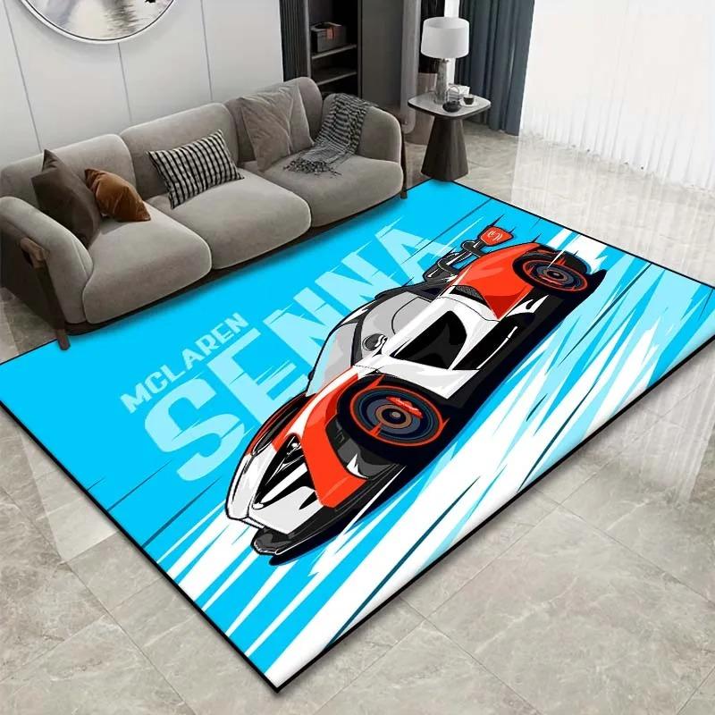 Cool Racing Car Pattern Artwork Carpet Living Room Carpet Bedroom  Kitchen Floor Mat Floor Non-Slip Mat Carpet Home Decor