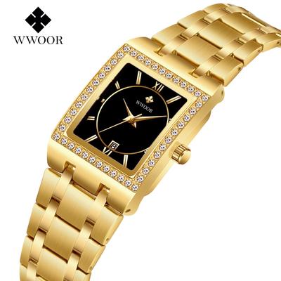 Quarzuhr für Frauen Edelstahl Top-Marke Luxus Damenarmbanduhren Damenuhr Wasserdicht Datumsarmbanduhr