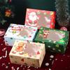 4pcs With Window Christmas Gift Boxes Gingerbread Theme Treat Boxes Bakery Boxes  Xmas Party