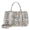 GUESS Light Grey White Handbag for Women - Bianca Girlfriend Satchel Natural 345380