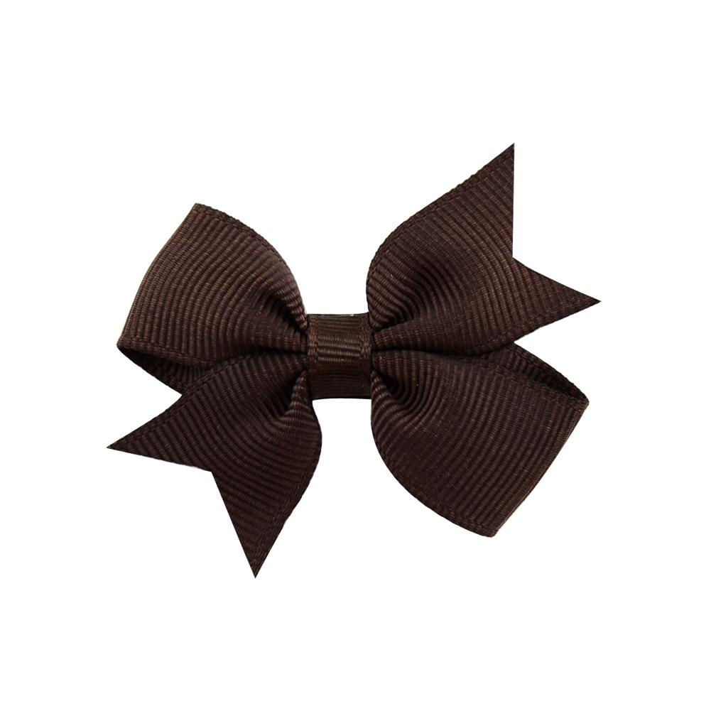 1PC nowy śliczny solidna wstążka Bowknot spinki do włosów dla dziewczynek ręcznie robione kokardki szpilka Barrettes nakrycia głowy akcesoria do włosów dla dzieci