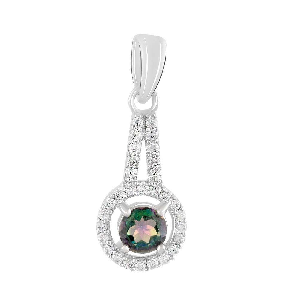 Silver Pendant with Mystic Topaz 1.26ct (2118763)