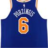 Nike X NBA Samenwerking New York Knicks Porzingis Mode Comfortabel Zacht Huidvriendelijk Basketbalshirt Uniseks shirt Blauw 863032-495