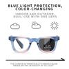 Korean Fashion Photochromic Reading Glasses Women Trends Anti Blue Light Color Changing Presbyopia Glasses TR90 Oversize Frame