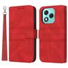 For Honor 400 Lite 5G Case Wallet Skin-Touch Leather Imprinted Phone Cover with Wrist Strap